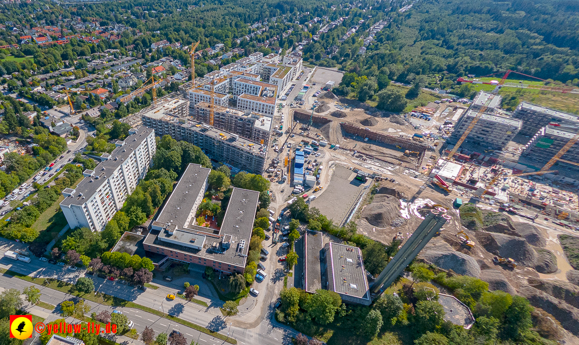 02.09.2023 - eine neue Baugrube auf dem Alexisquartier in Neuperlach
